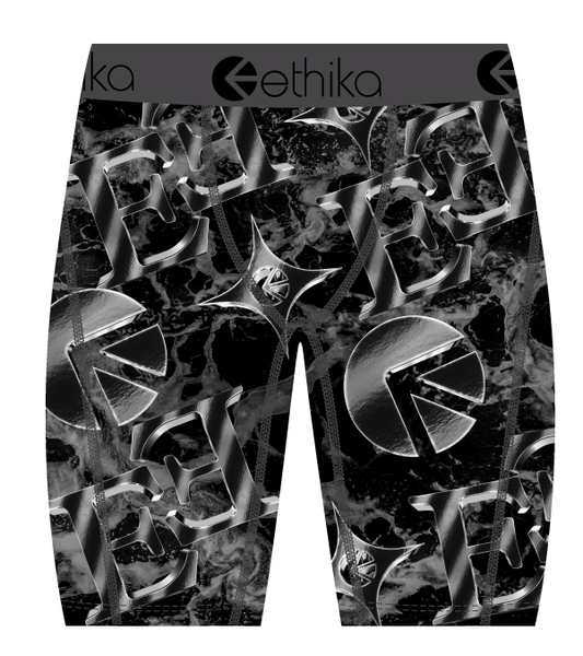Ethika Black Water Boxers front view