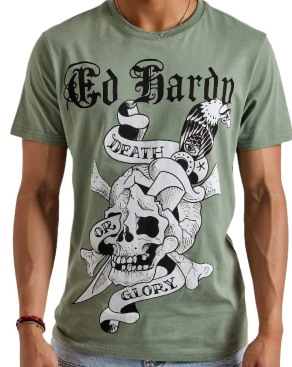 Ed Hardy Death Or Glory Tee front view
