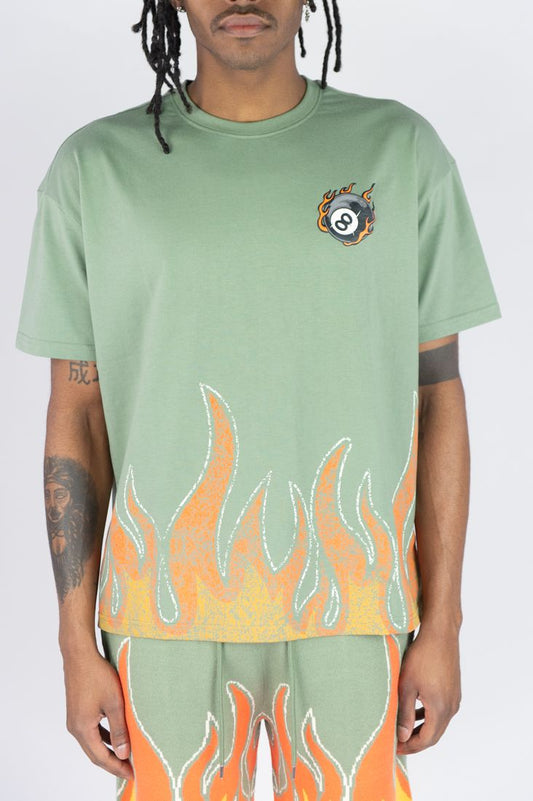Rebel Minds Flame 8 Ball Tee