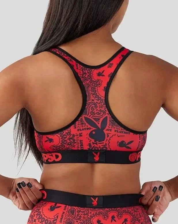 PSD Playboy Paisley Sports Bra back view