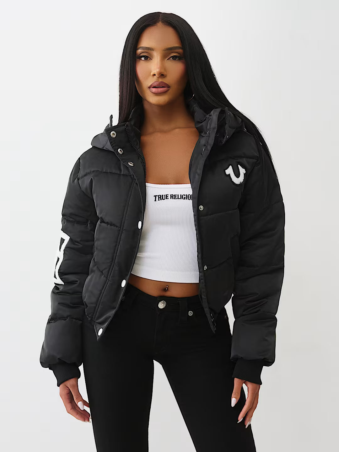 True Religion Patched Puffer Jacket