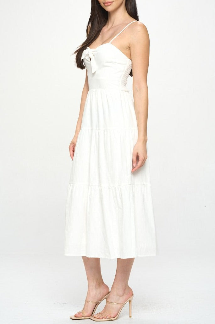 Solid Midi Dress