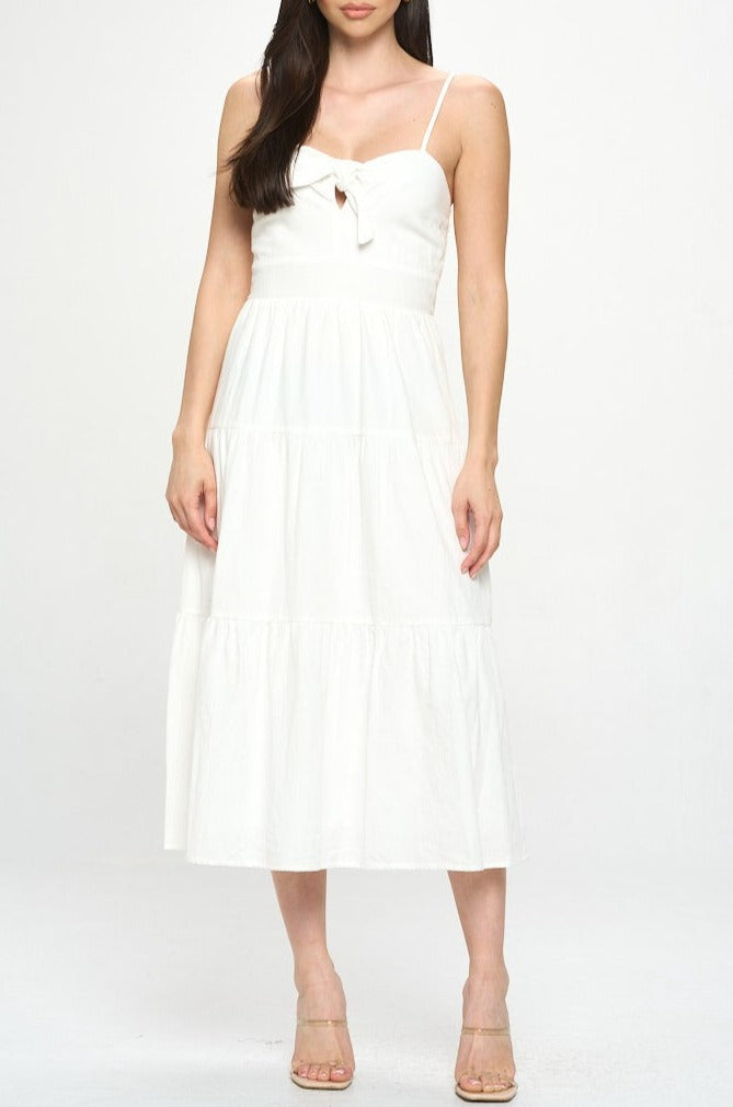 Solid Midi Dress