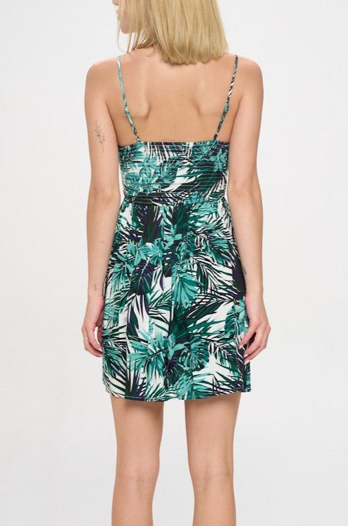 Tropical Tie Front Dress