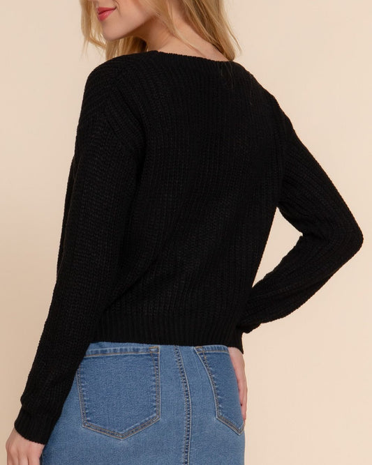 V-Neck Button Cardigan