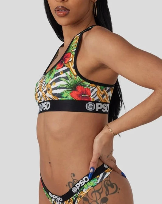 PSD Hawaiian Zebra Sports Bra side view