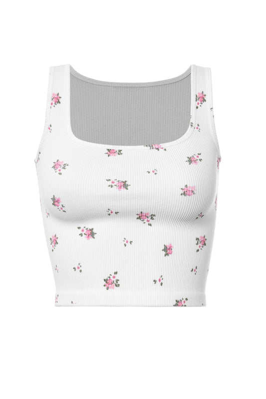 Floral Seamless Tank front view