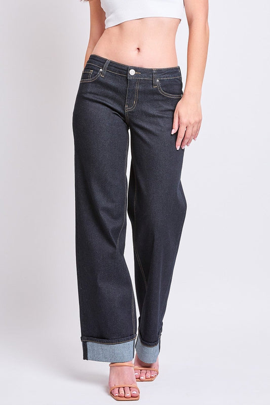 Wide Leg Cuff Jean