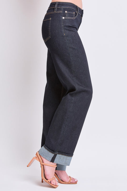 Wide Leg Cuff Jean