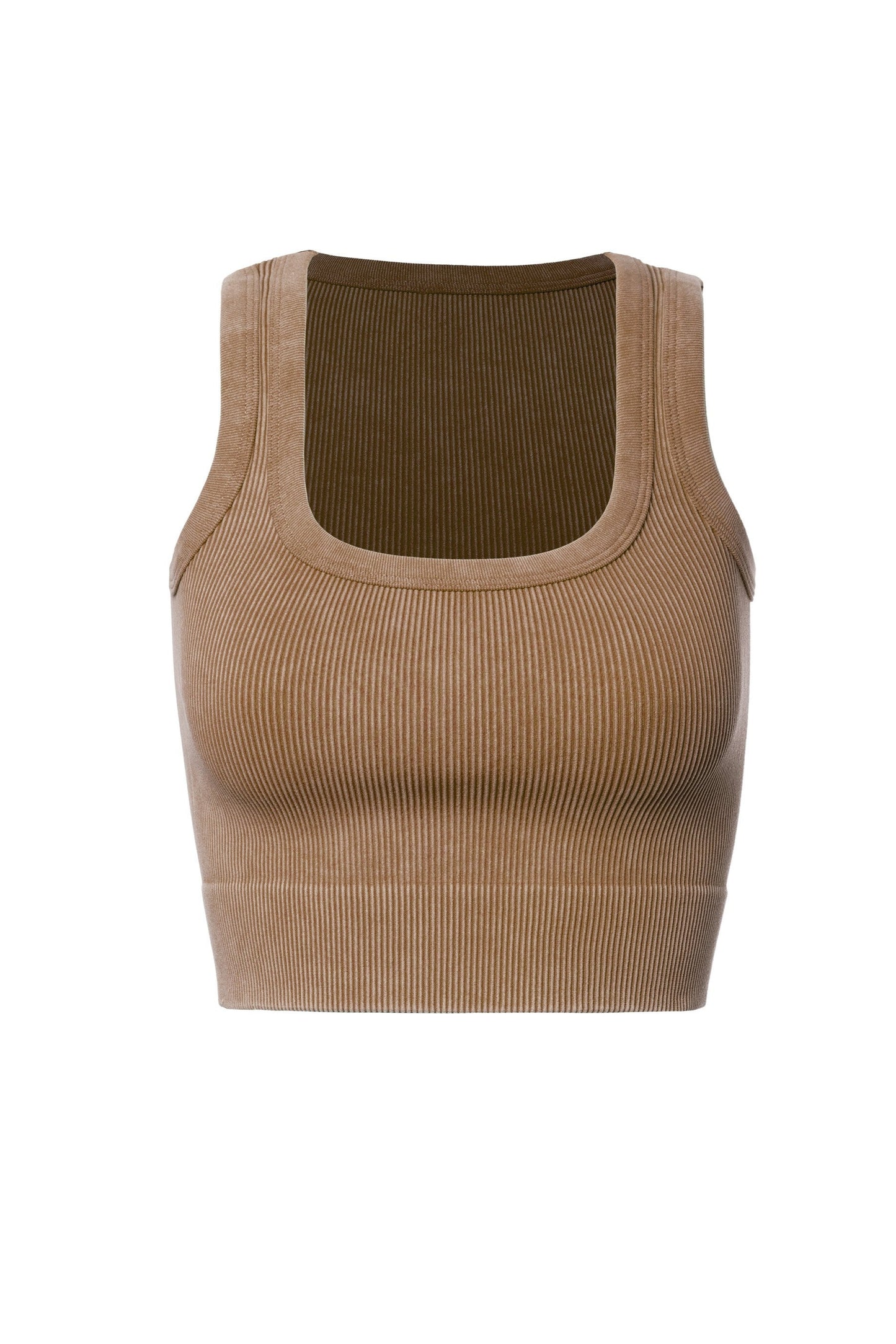 Beige tank top on a white background