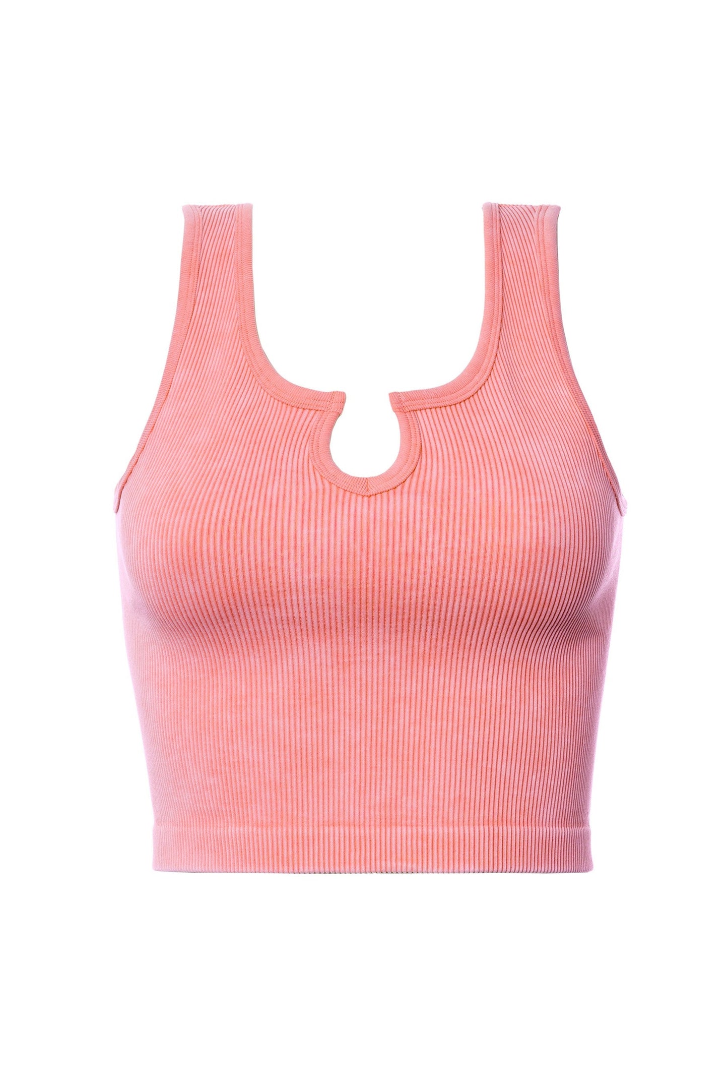 Pink tank top on a white background