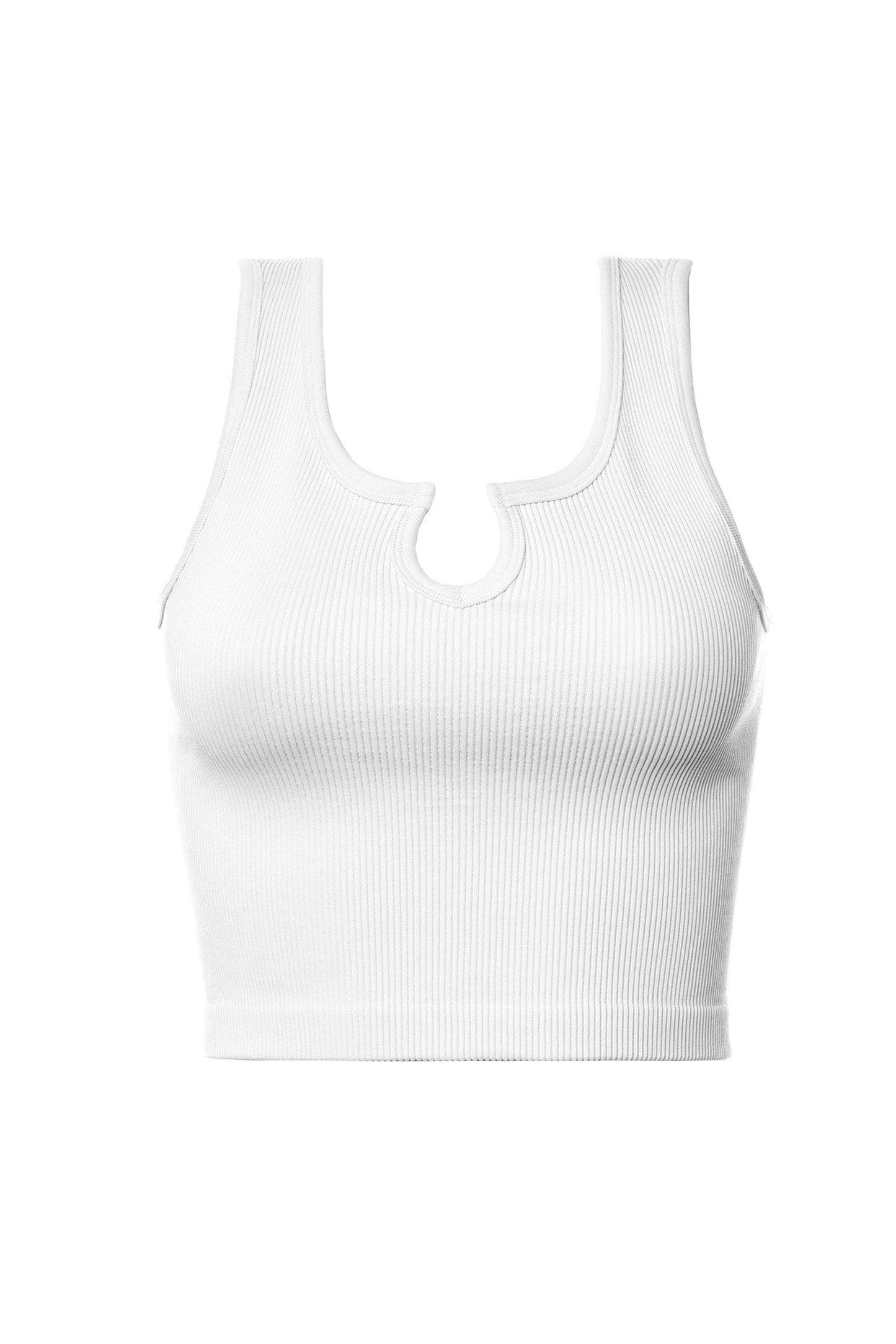 White tank top on a white background