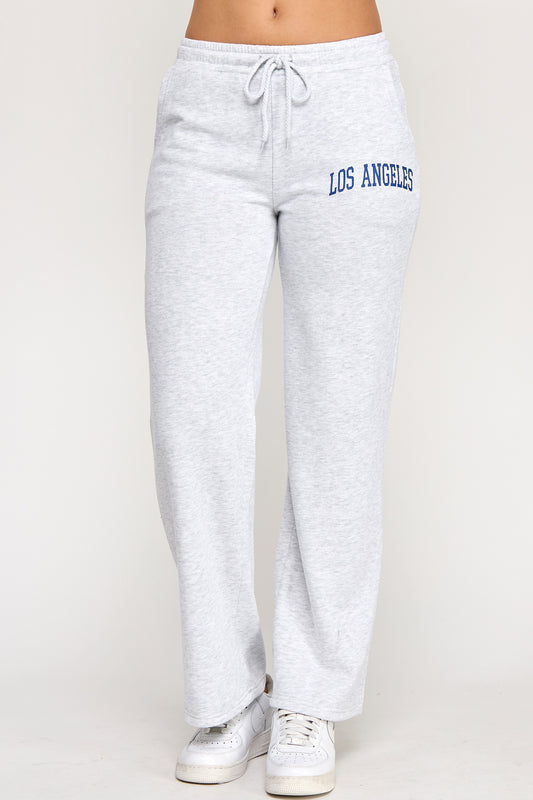 LA print sweatpant straight leg