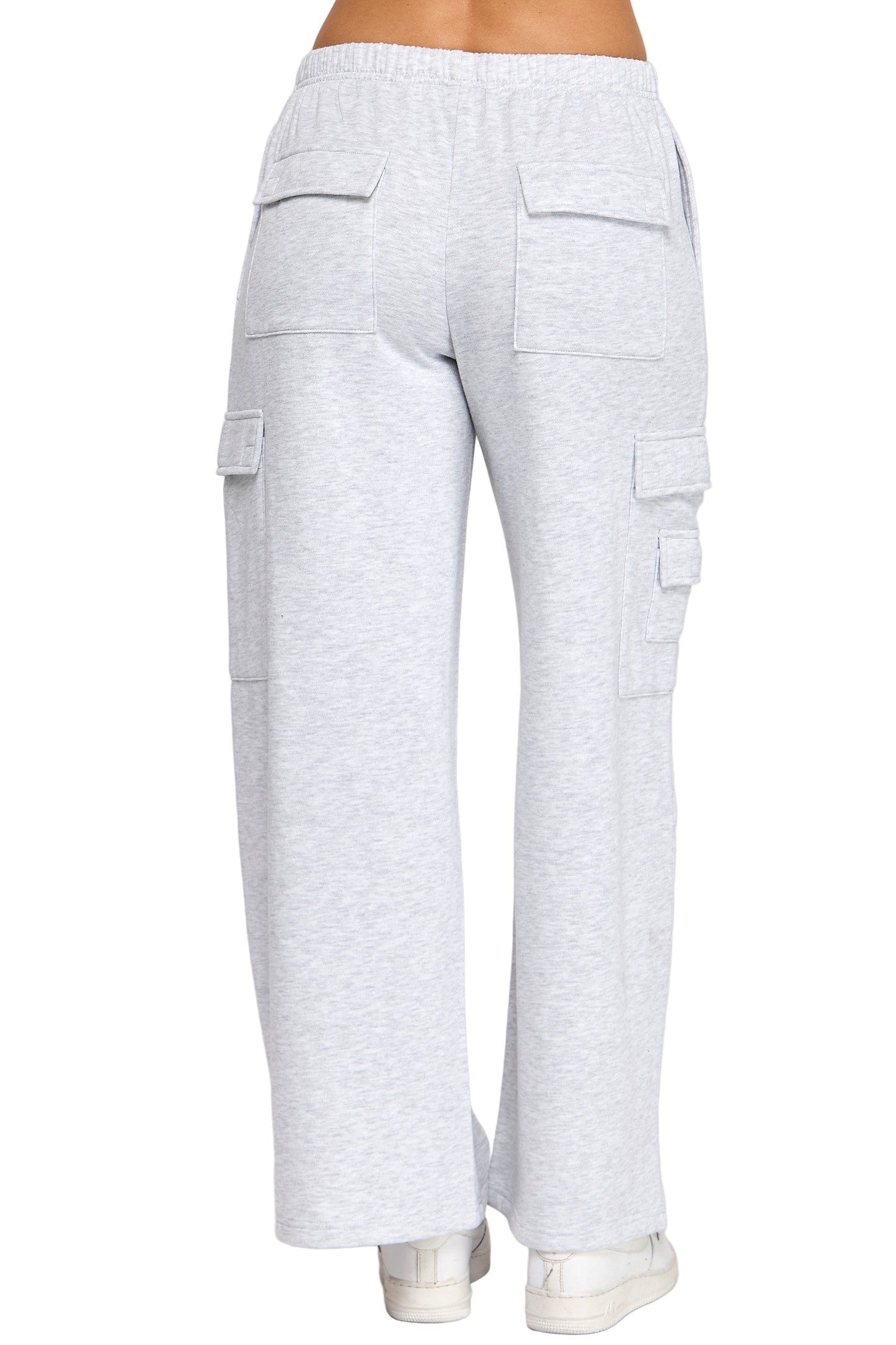 Women's Fleece Wide Leg Cargo Sweatpants
