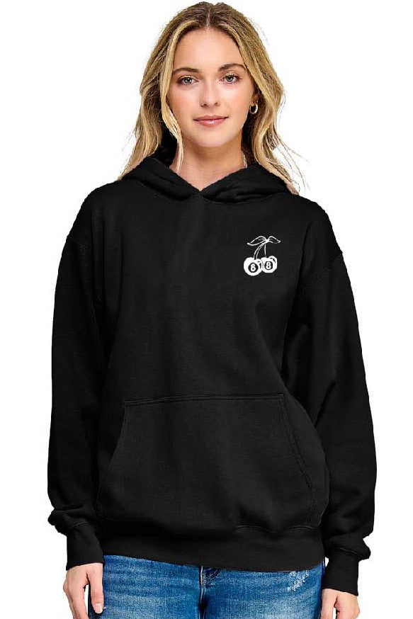 Cherry 8 Ball Embroidered Hoodie