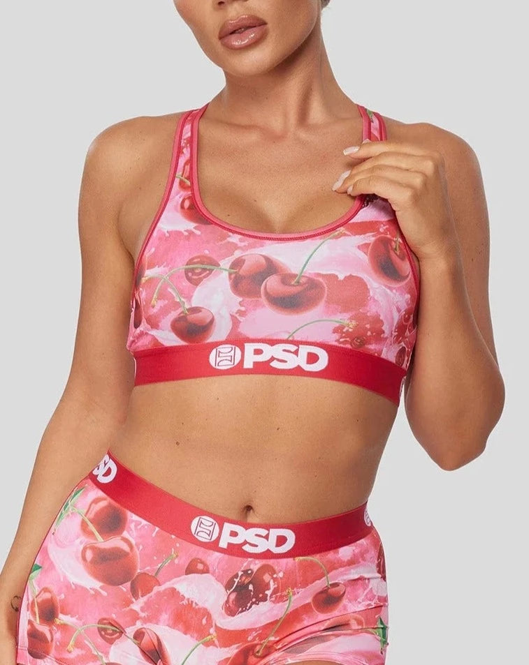 PSD Cherries & Cream Sports Bra front view