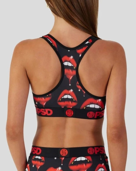 PSD Horror Bite Me Sports Bra back view