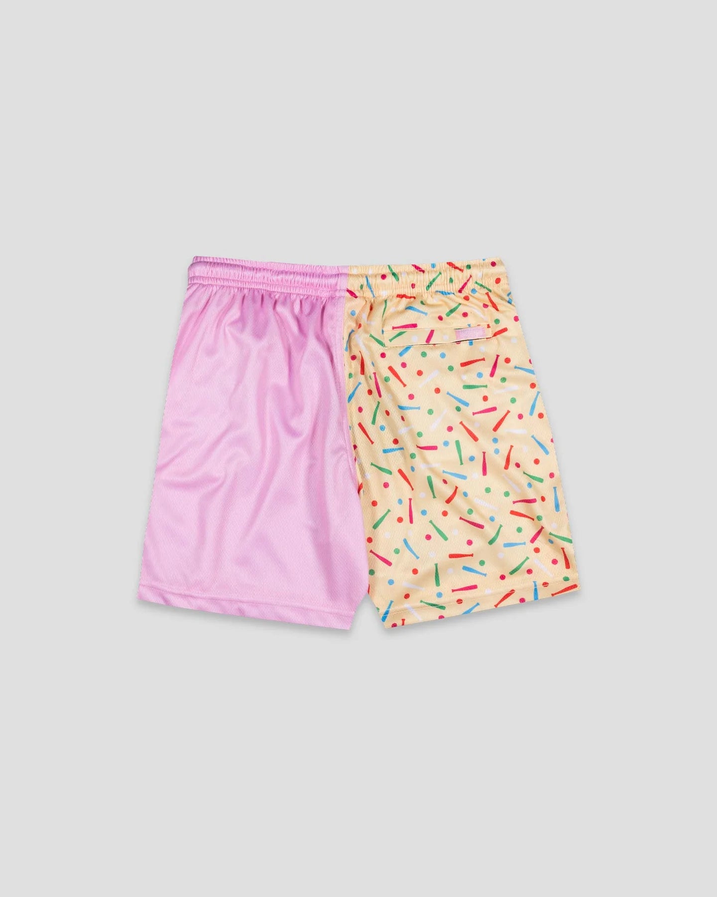 Baseballism Batter Up Bakery Confetti Cupcake Diamond Air Mesh Shorts back view