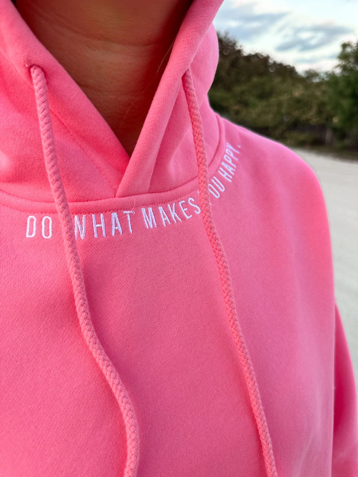 Sunkissed Coconut Do What Makes You Happy Hoodie front view