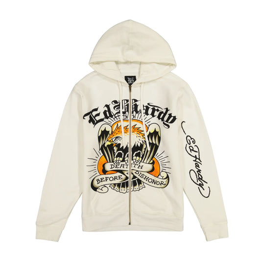 Ed Hardy Eagle Zip Up Hoodie front view