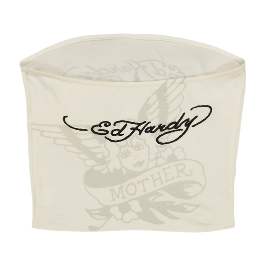 Ed Hardy Cross Heart Tube Top back view