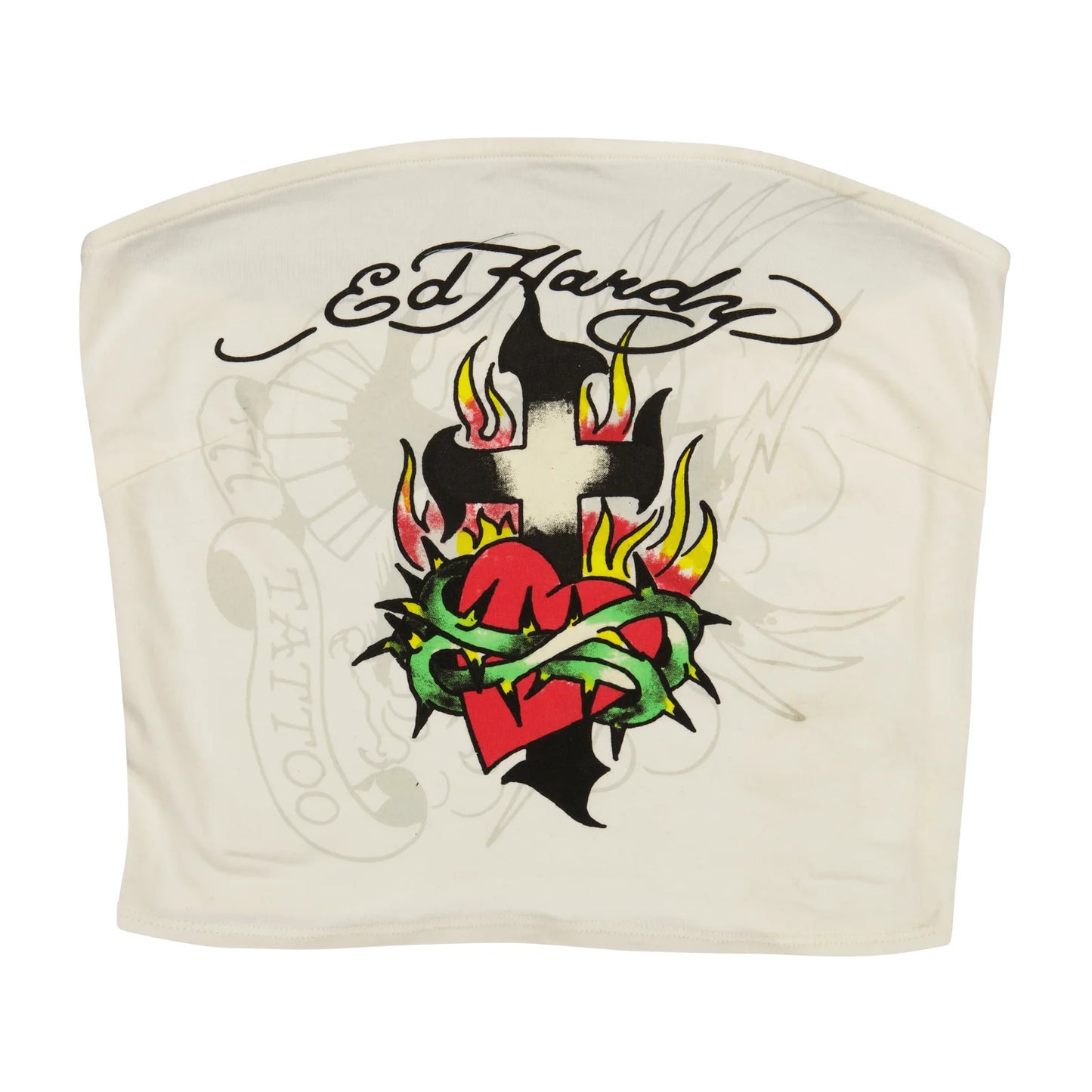 Ed Hardy Cross Heart Tube Top front view