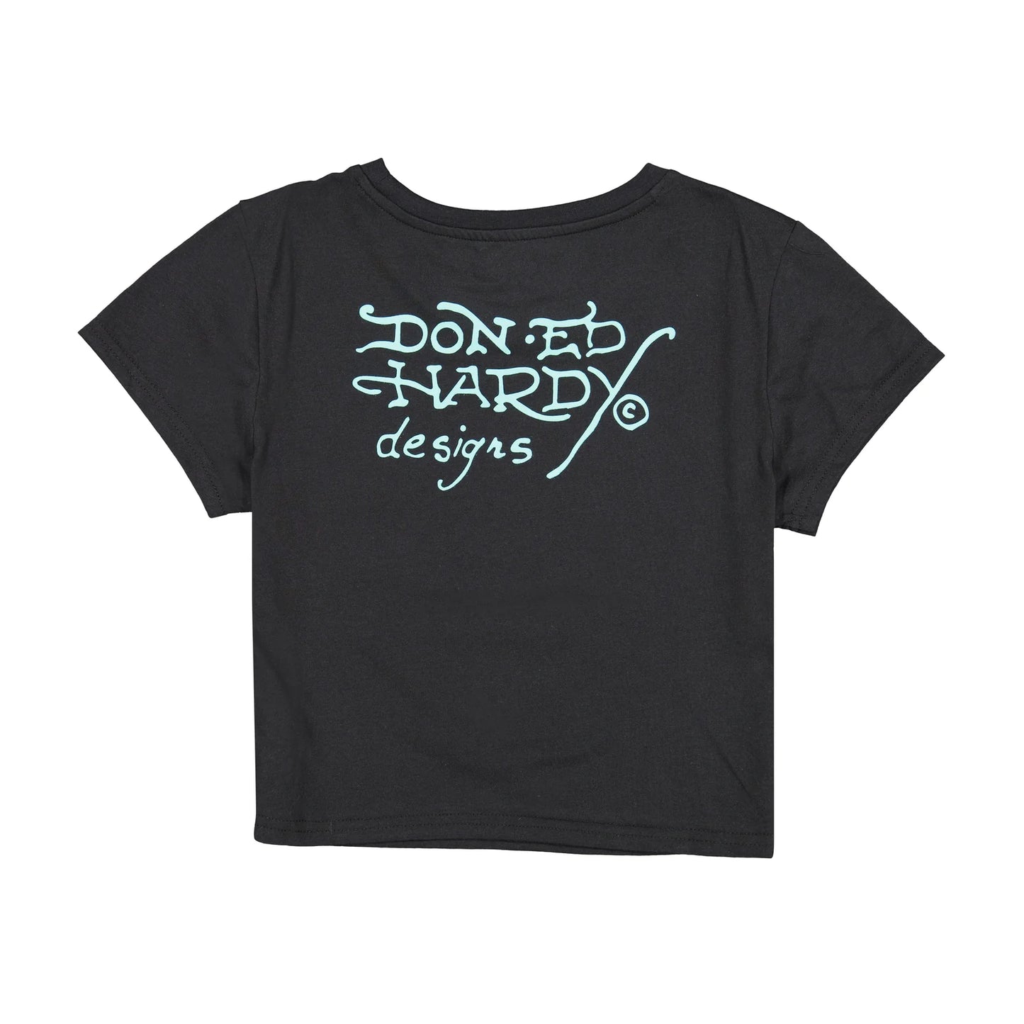 Ed Hardy Skull Butterfly Baby Tee back view