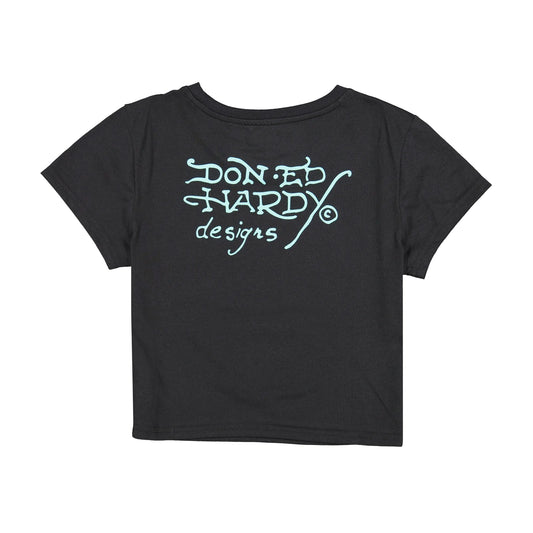 Ed Hardy Skull Butterfly Baby Tee back view