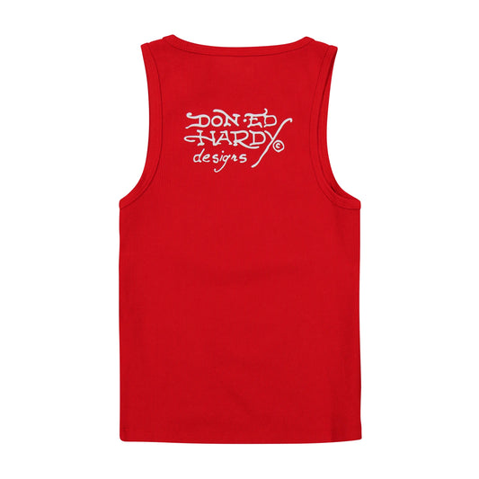 Ed Hardy Cross Rhinestone Tank Top back view