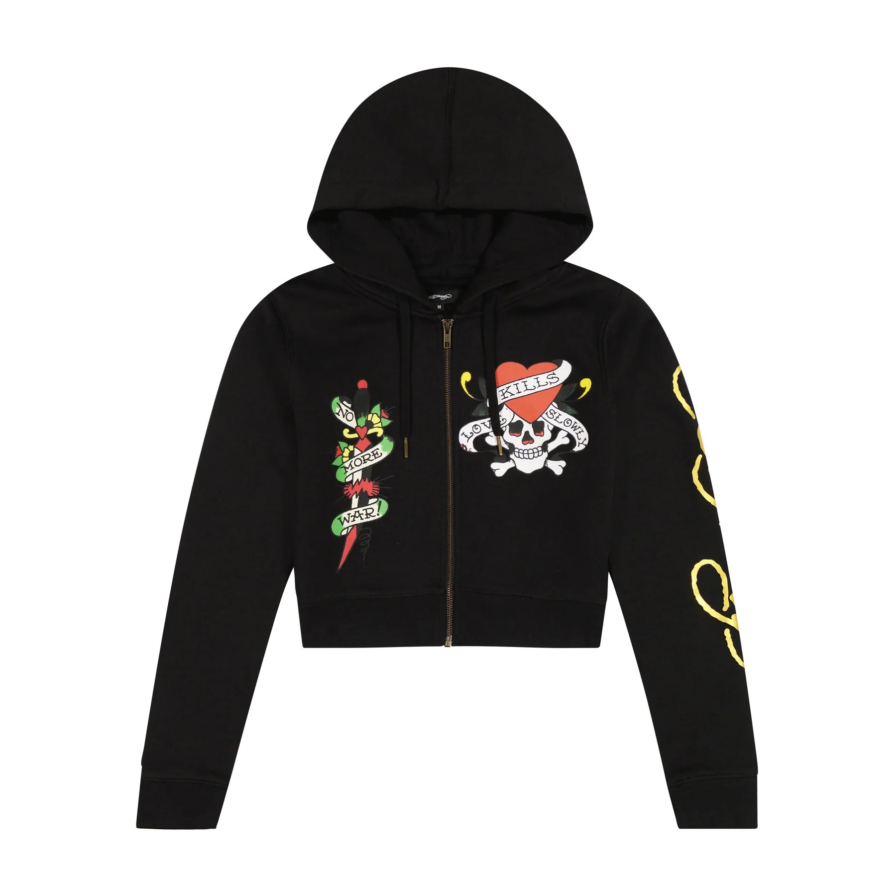 Ed Hardy Love Kills Slowly Zip Up Hoodie front view