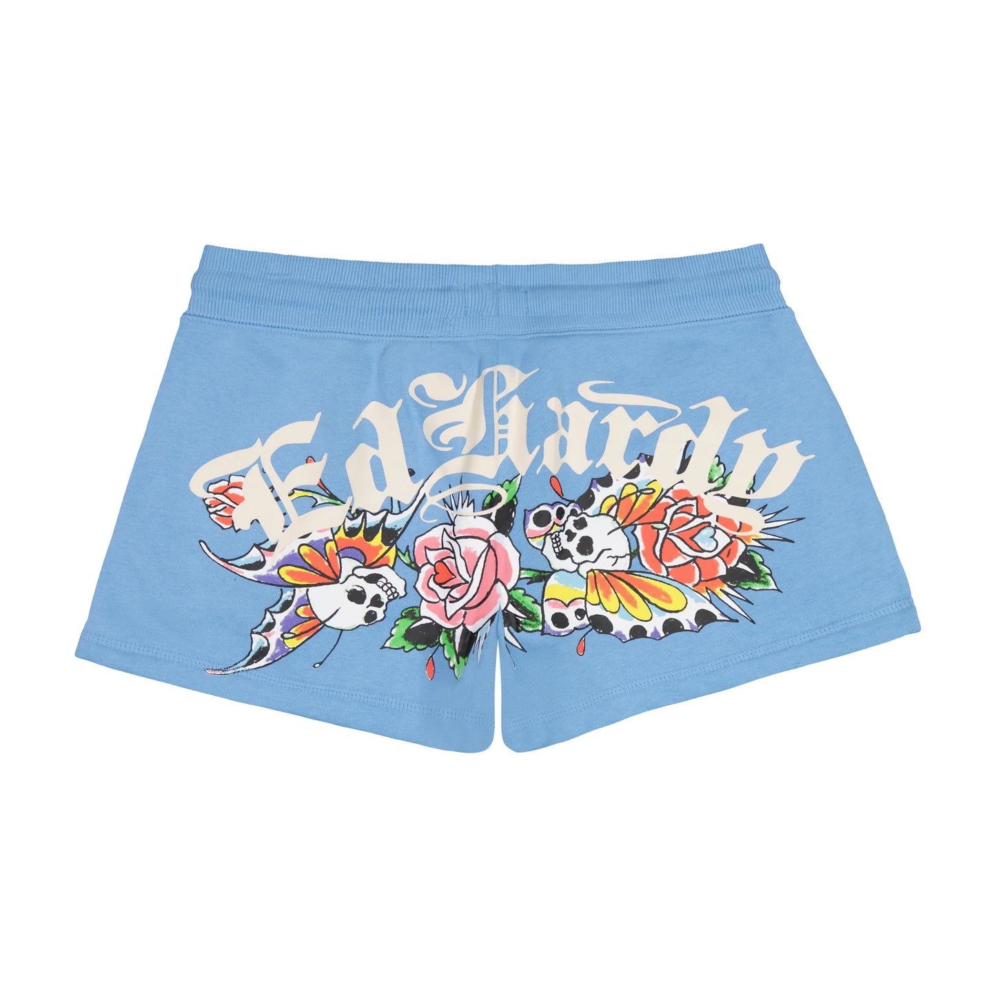 Ed Hardy Flower Skulls Sweatshort back view