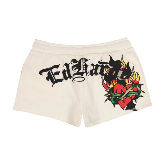Ed Hardy Sacred Heart Fleece Short back view