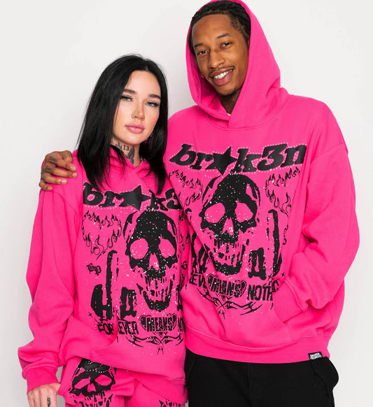 Broken Promises Faceless Rhinestone Hoodie