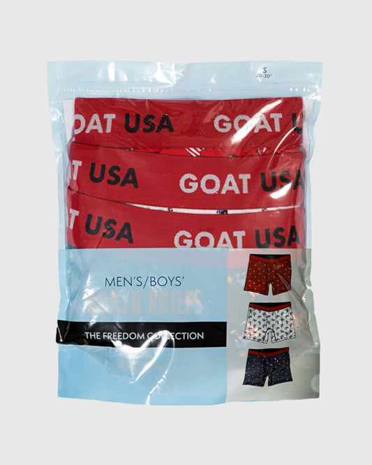 Goat USA 3 Pack Boxers front view package