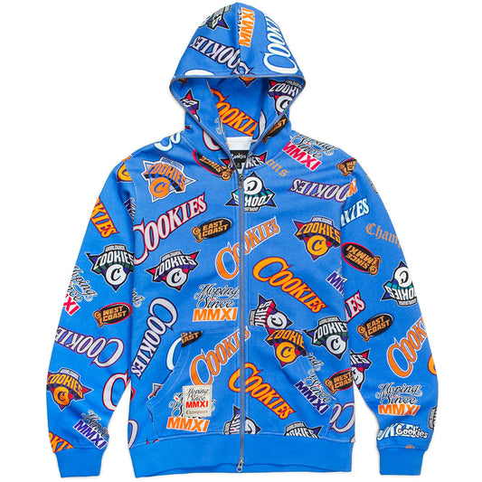 Cookies Full Clip AOP Zip Hoodie front view