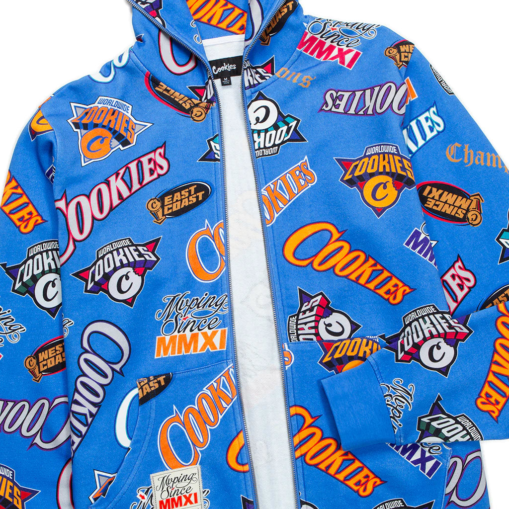 Cookies Full Clip AOP Zip Hoodie close up view
