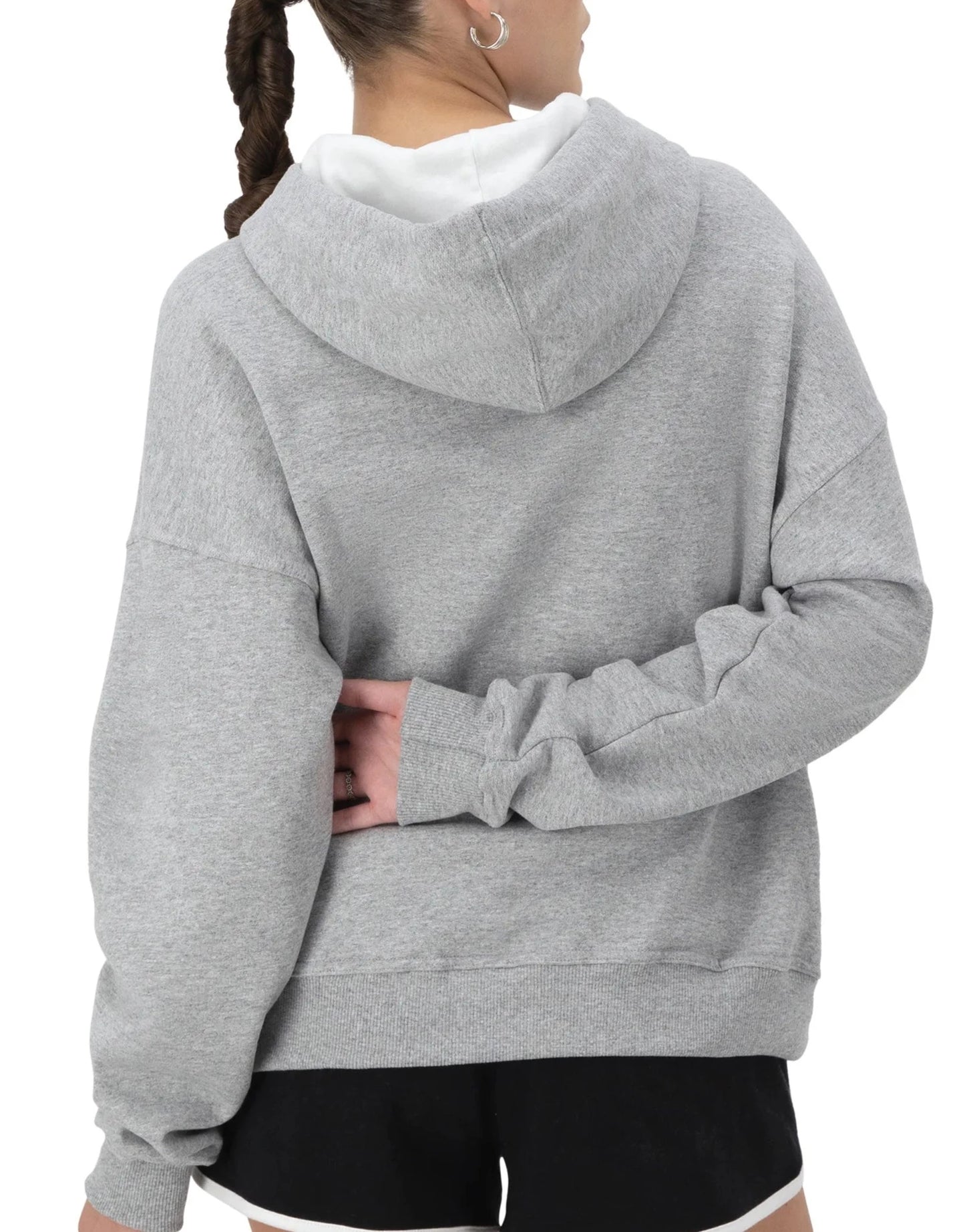 Women's Embroidered C Logo Powerblend Fleece Relaxed Hoodie back view