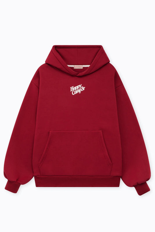 Happy Camp3r Puff Series Hoodie – Dark Cherry