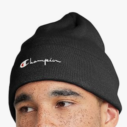 Script Cuff Beanie front view