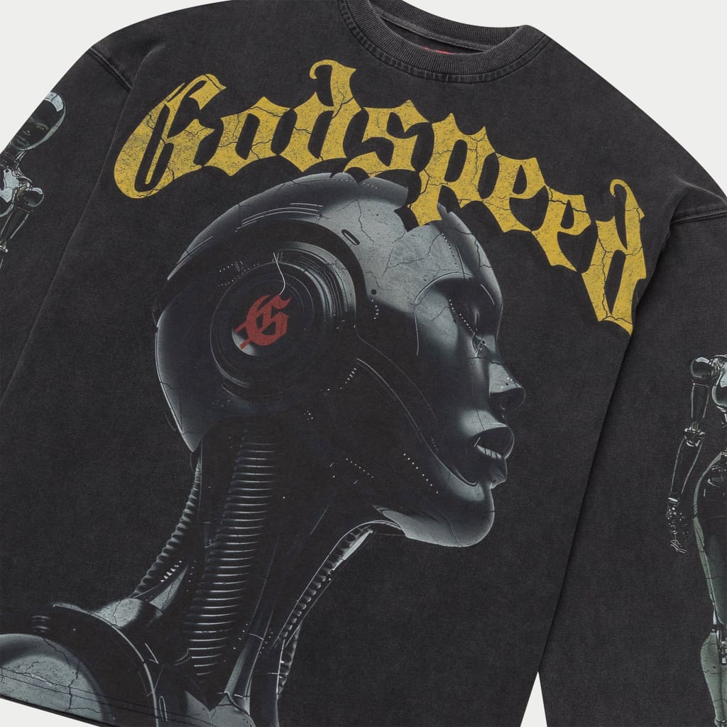 Godspeed Alexa Long Sleeve Tee close up view