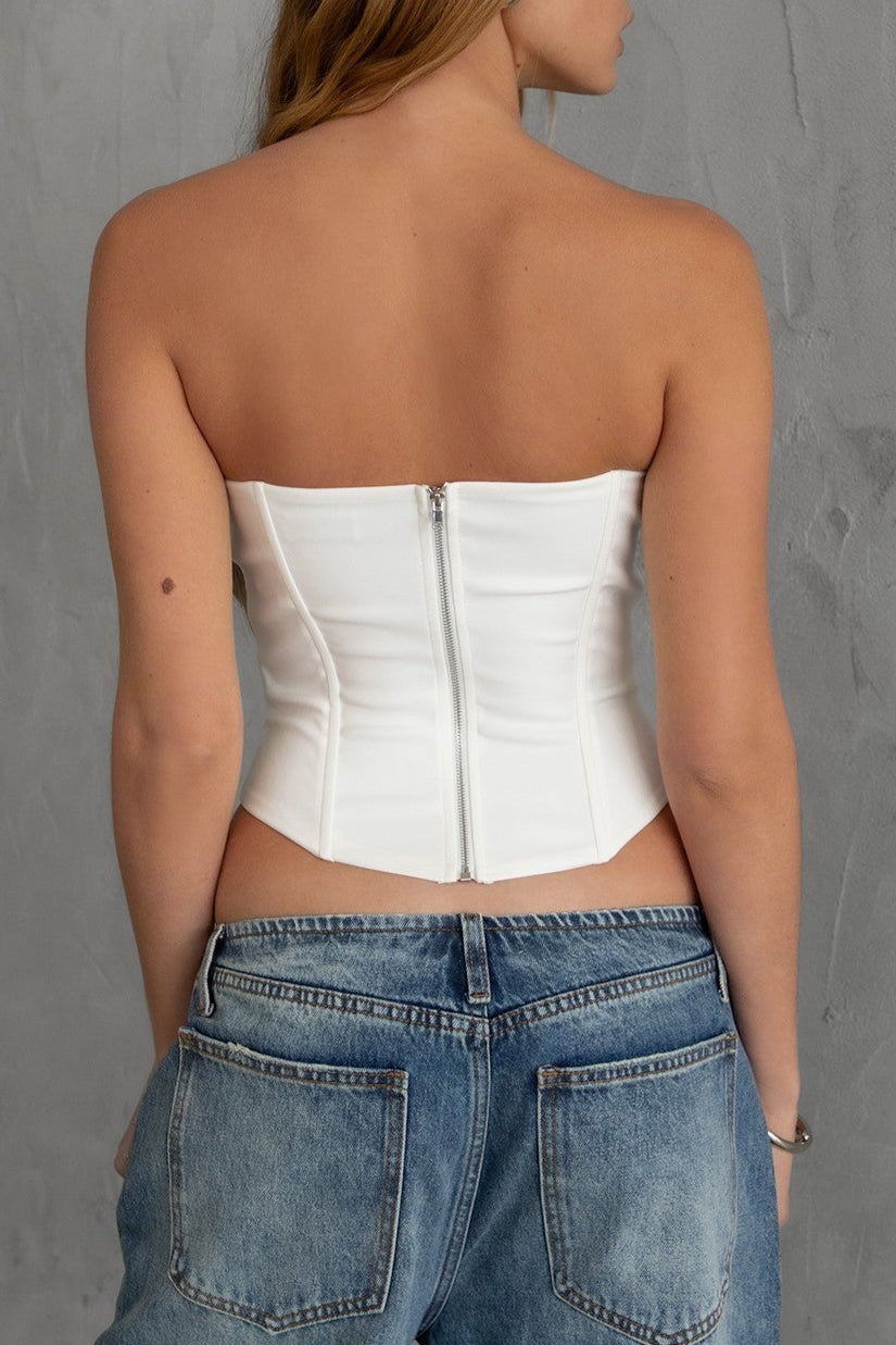 Bow Detail Bustier back view
