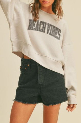 Beach Vibes Cropped Sweatshirt