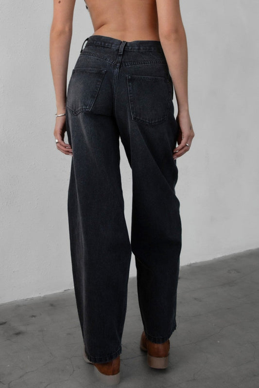 Rhinestone Cutout Jean back view