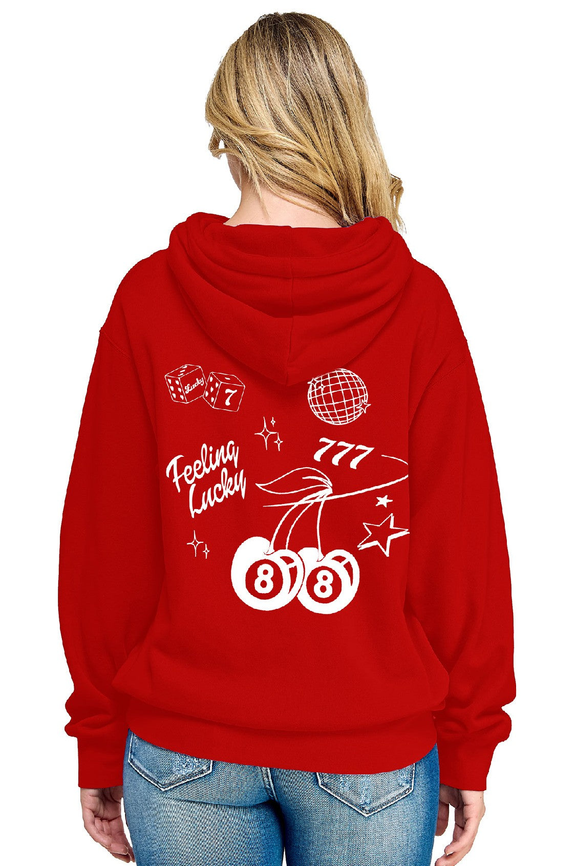 Cherry 8 Ball Embroidered Hoodie