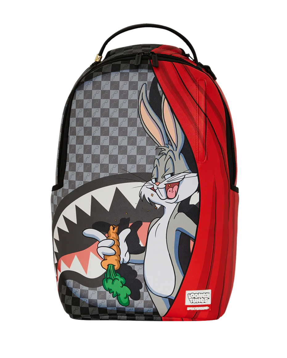 Backpack with cartoon character design on a white background
