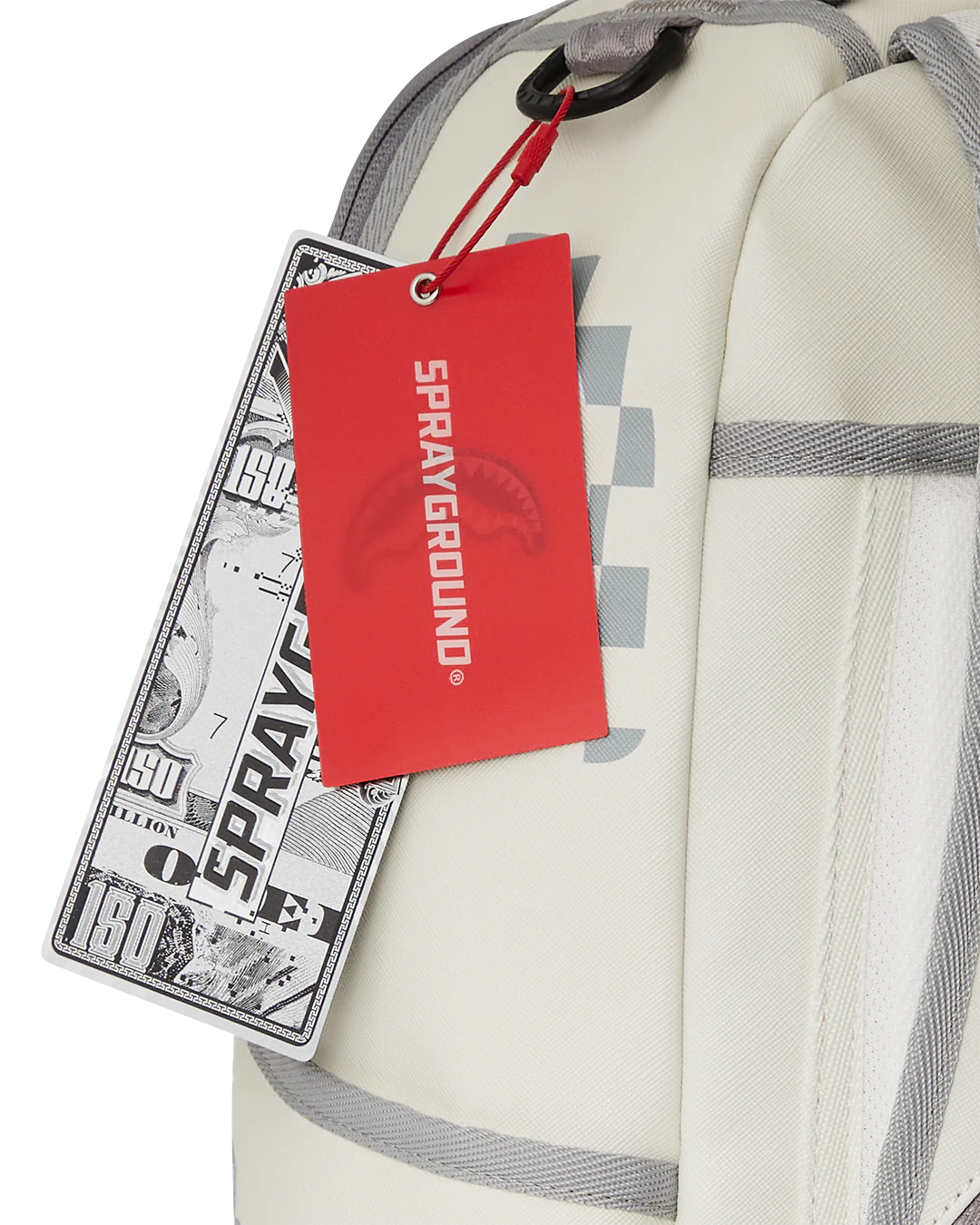 Sprayground Shark Central Dynamic Backpack tag view