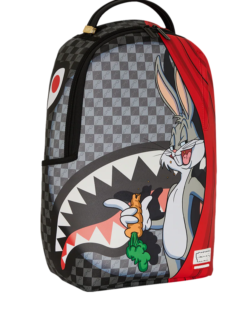 Backpack with cartoon character design on a white background
