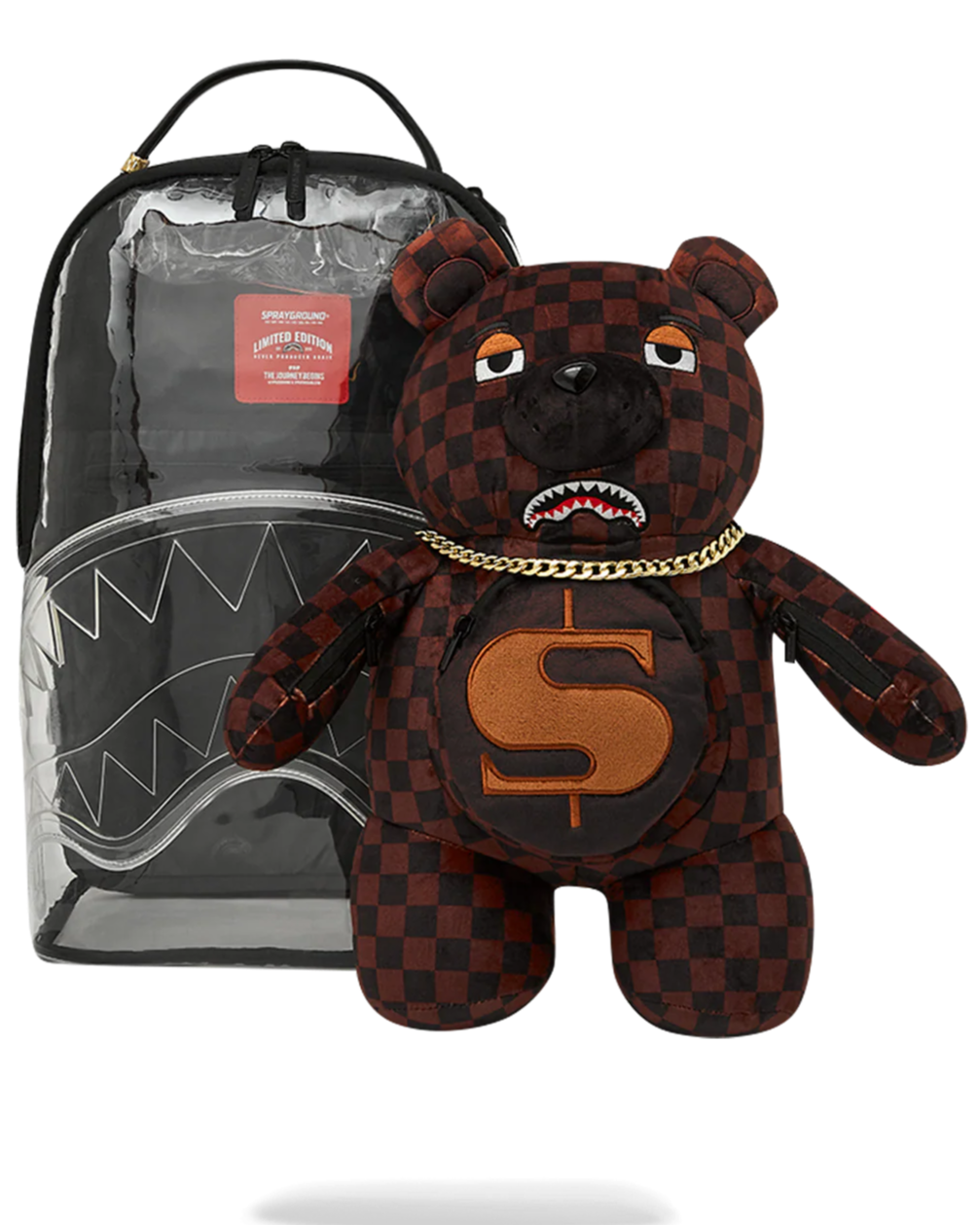 Clear Backpack Sharks in Paris Bear- Sprayground