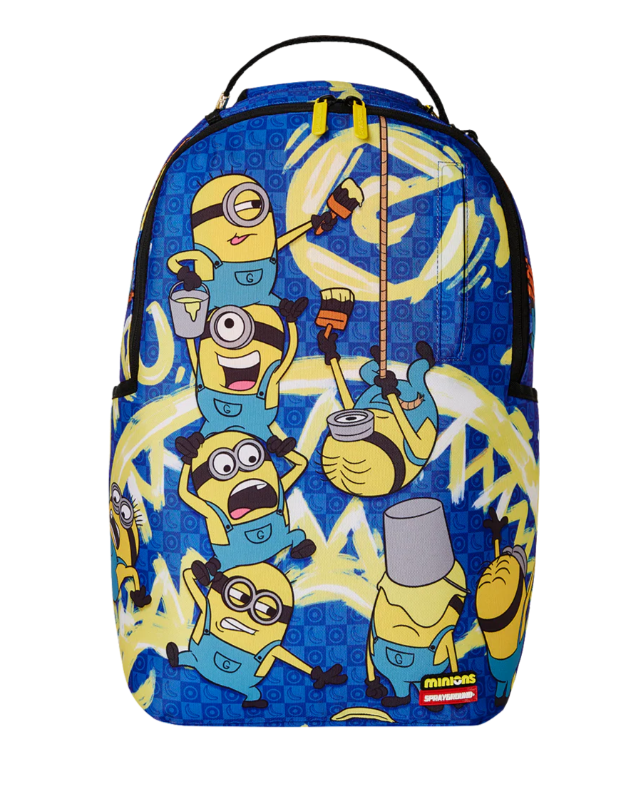 Backpack with cartoon character design on a white background