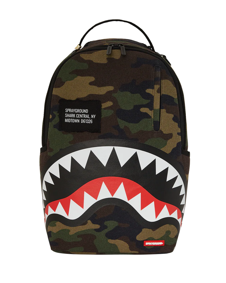 SPRAYGROUNDシャークデザインリュック SPRAYGROUND SHARK CENTRAL DENIM VENOM BACKPACK - Faded Denim
